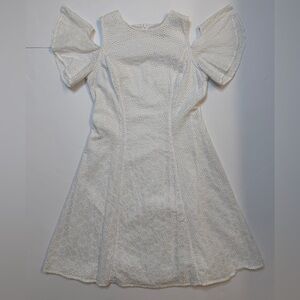 Maggy London White Cold-Shoulder dress